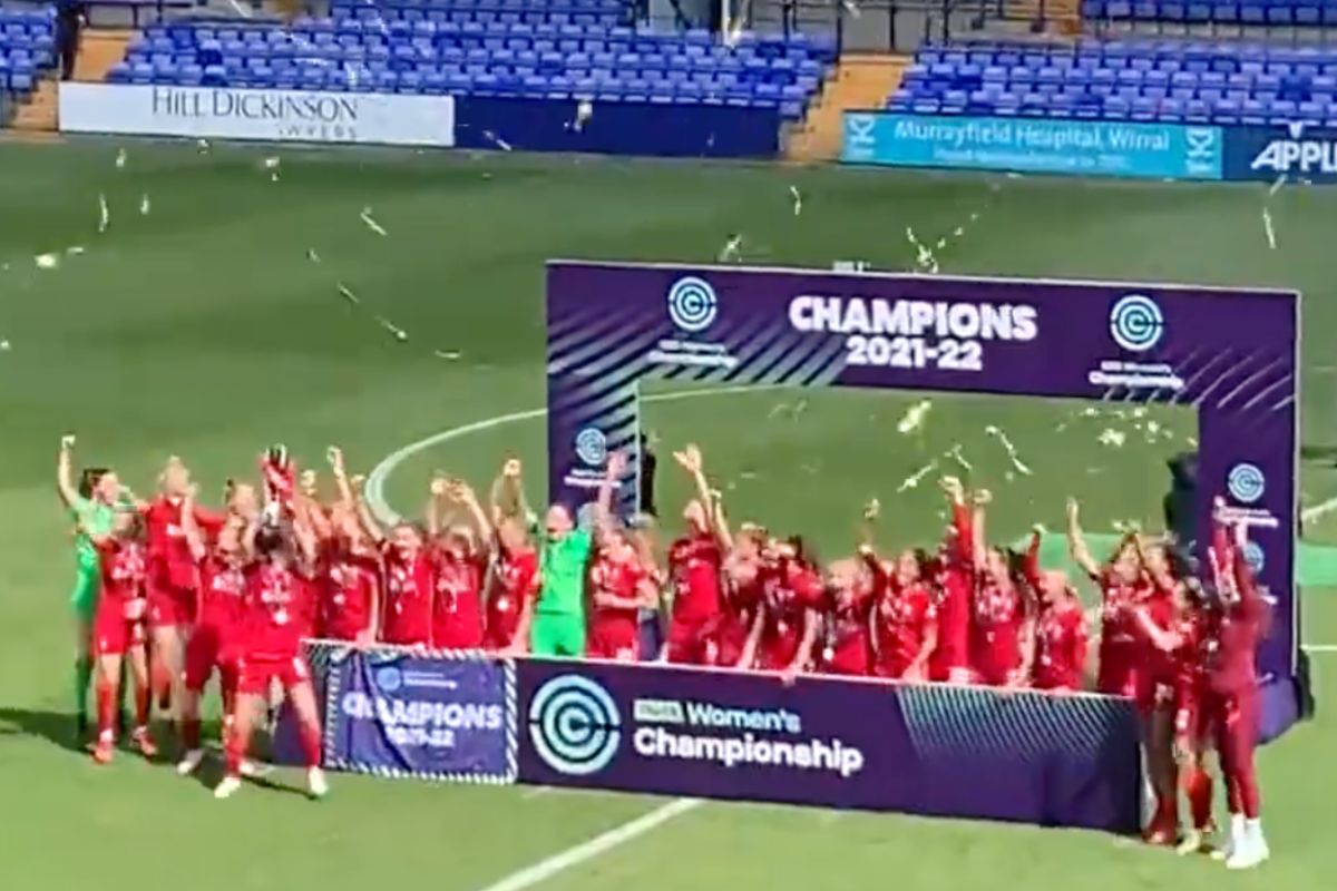 Winners Board FA Women's Championship 2022