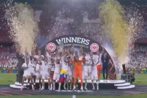 UEFA Europa League Final Seville 2022 Trophy Winners
