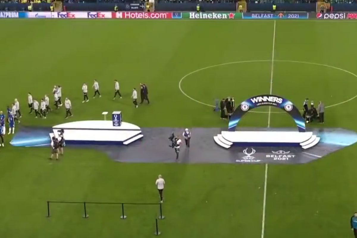 Trophy Plinth Hire for UEFA Super Cup 2021