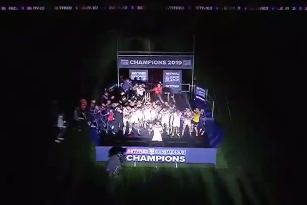 Sports Presentation Stage for Super League Grand Final 2019 Winners