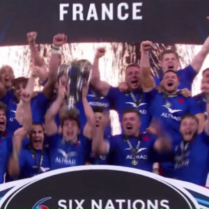Sports Presentation Stage for Guinness Six Nations 2022 France Winners