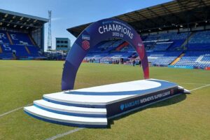 Presentation Stage Curved Header Women's Super League 2022